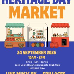 HERITAGE DAY MARKET, Bryanston Sports Club, September 24th HERITAGE DAY MARKET, Bryanston Sports Club, September 24th