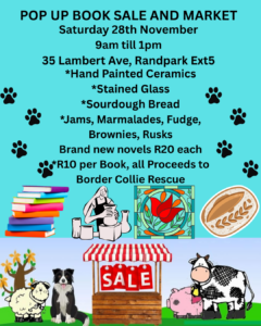 POP UP MARKET AND BOOK SALE NOVEMBER 28th @ 35 Lambert Avenue, Randpark Ridge Ext 5